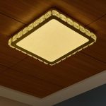 Sierra golden square led ceiling chandelier