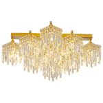 Golden Cascade Crystal Chandelier