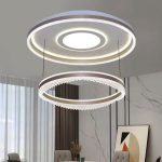 Orbit Glide – Smart Dual Ring LED Chandelier