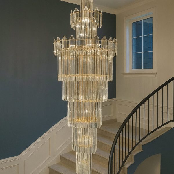 Crystal Pinnacle – Grand Staircase Chandelier