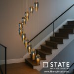 Metallic Flow Staircase Pendant
