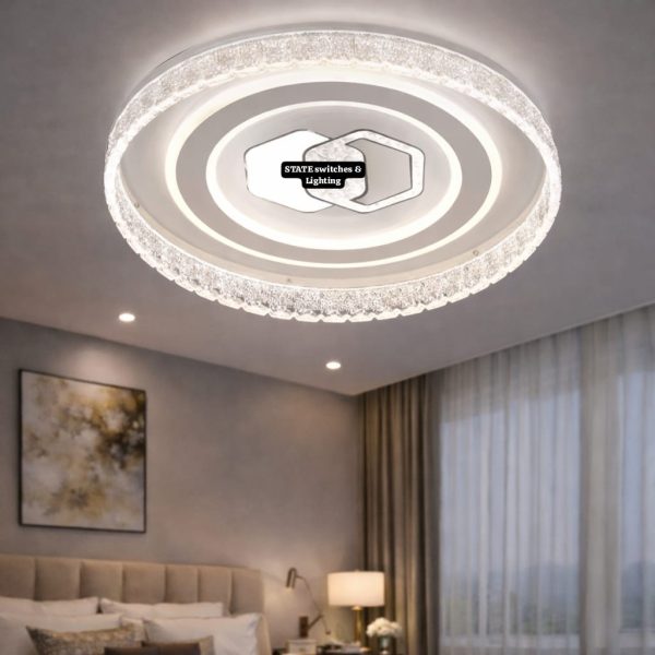 CrystaGlow Elegant Ring Ceiling Light