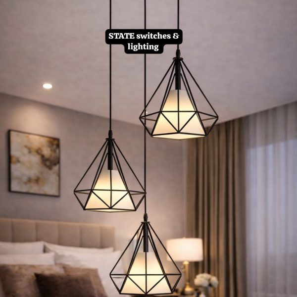 Geometric 3-Drop Pendant Light