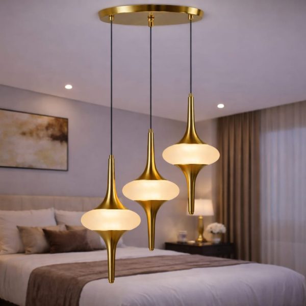 Drop Designer Pendant Light – Gold Modern Bell Shade