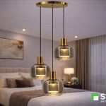 3-Drop Pendant Light with Gold Finish