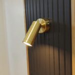 Modern Adjustable LED Wall Spotlight with Brushed Gold Finish