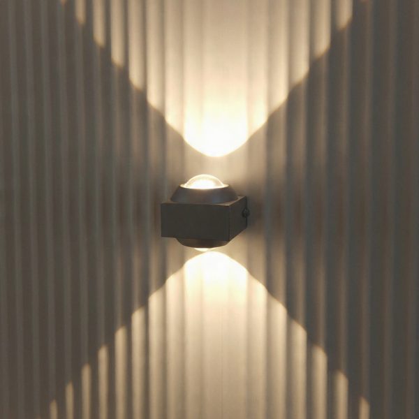 Modern LED Wall Light with Dual Lens Pattern Beam Effect