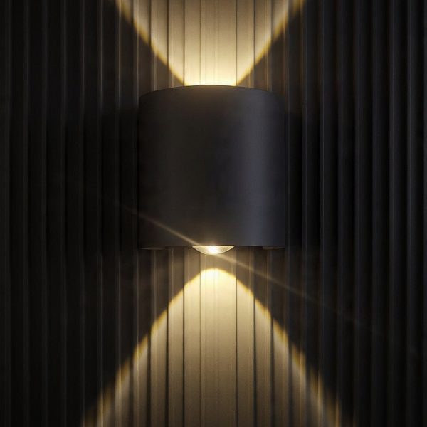 Modern Curved Half Cylinder LED Wall Light with Soft Beam Effect