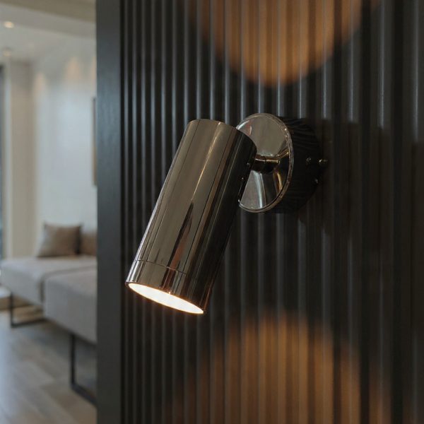 Modern Adjustable LED Spot Wall Light with Chrome Finish Design
