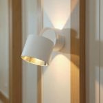 Modern Adjustable LED Wall Spotlight with Brushed Gold Finish