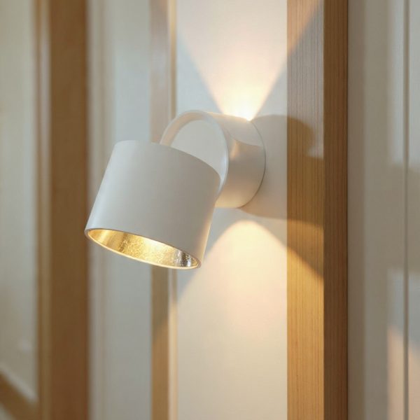 Modern Adjustable LED Wall Spotlight with Brushed Gold Finish