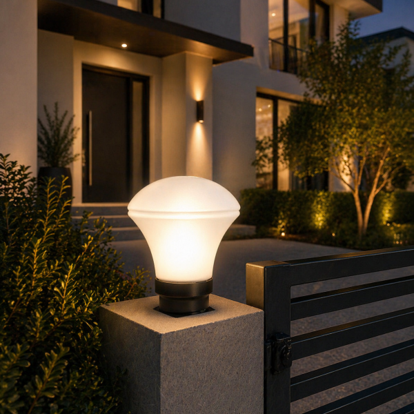 Designer Dome Pillar Light with Smooth Diffused Illumination