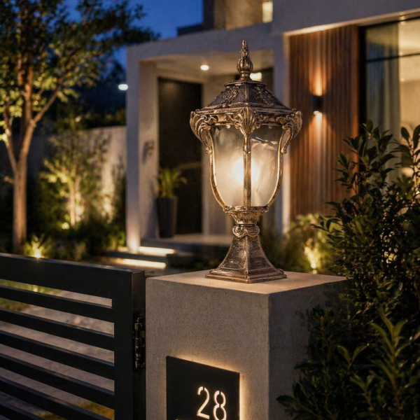 Premium Antique Classic Pillar Lantern – Royal Finish