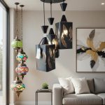 Black Feather Design Triple Pendant Light – Artistic Luxury Hanging Lamp