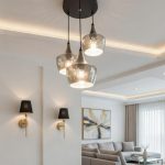 Smoked Glass Triple Pendant Light – Modern Elegant Hanging Lamp