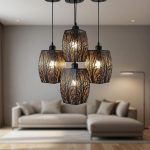 Black Forest Pattern Multi Pendant Light – Designer Decorative Hanging Lamp