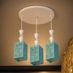 Aqua Blue Decorative Pendant Light – Laser Cut