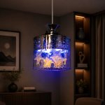 Designer LED Pendant Light with Star Pattern | Dual Tone Decorative Hanging Light | Modern Interior Lighting