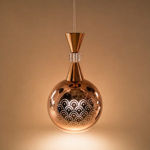 Rose Gold Glass Pendant Light – Modern Luxury Hanging Light