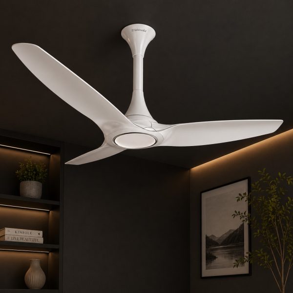 Goldmedal Hush-Air 1250 mm Decorative Ceiling Fan – Silent, Stylish & Efficient