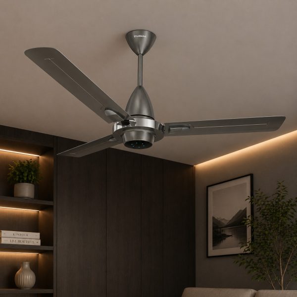 Goldmedal WINZO BLDC 1200 mm Decorative Ceiling Fan – Metallic Grey | Smart & Energy Efficient